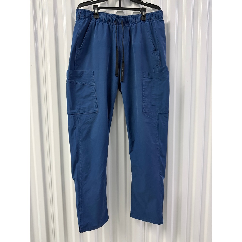 Carhartt Force Scrub Pants Mens Large Blue Excellent Cargo Workwear C51213